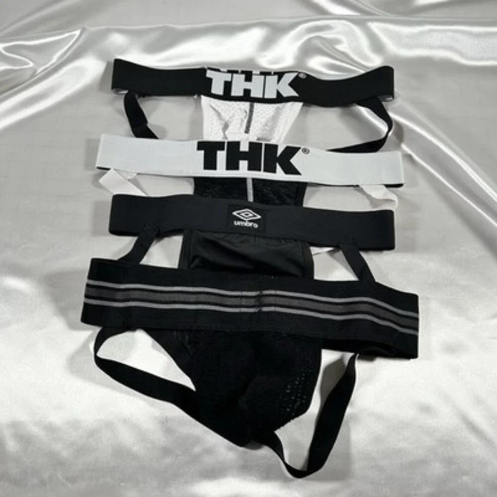 THK 3 XL MALE JOCKSRAP AND ONE UMBRO JOCKSTRAP XL , ALL SIZE XL NEW WOT